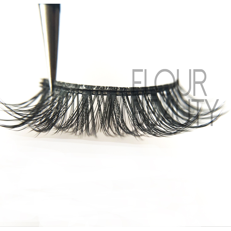 Cheap fake eyelashes 3D eyelashes silk hair China factory EJ63